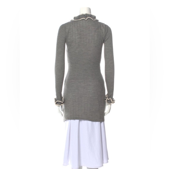 Anne Fontaine $895 Wool Ruffle Sweater or Mini Dress ▫️ - Picture 3 of 5